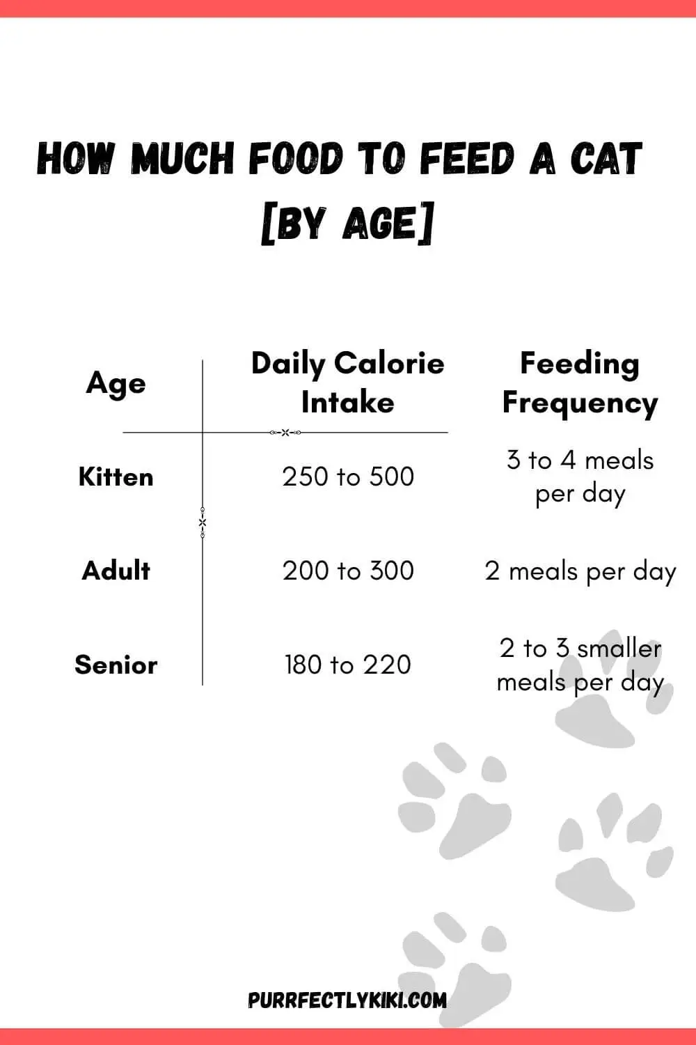 How Much Food to Feed a Cat by Age - Chart [IAI]
