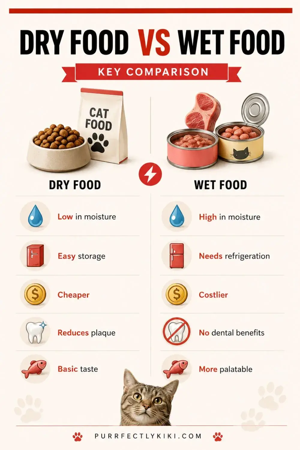 Dry Cat Food vs Wet Cat Food Comparison IAI