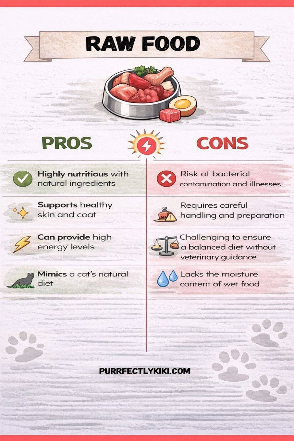 Raw Cat Food - Pros & Cons IAI