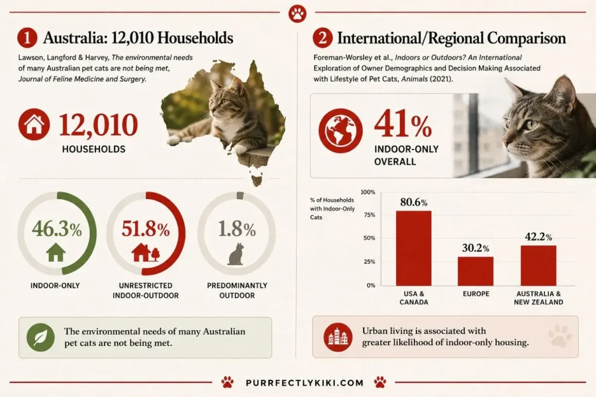 Indoor vs Outdoor Cats Statistics in Australia, Regionally, and Internationally IAI