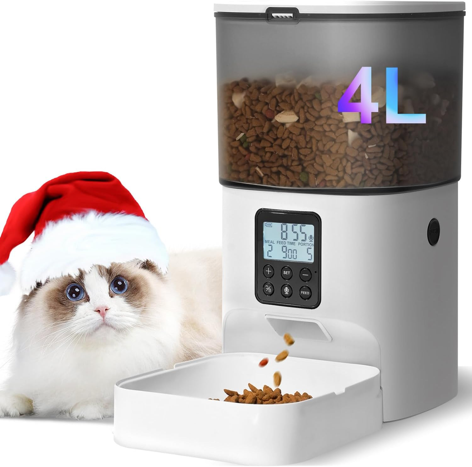 Automatic Cat Feeder with 10s Voice Recorder