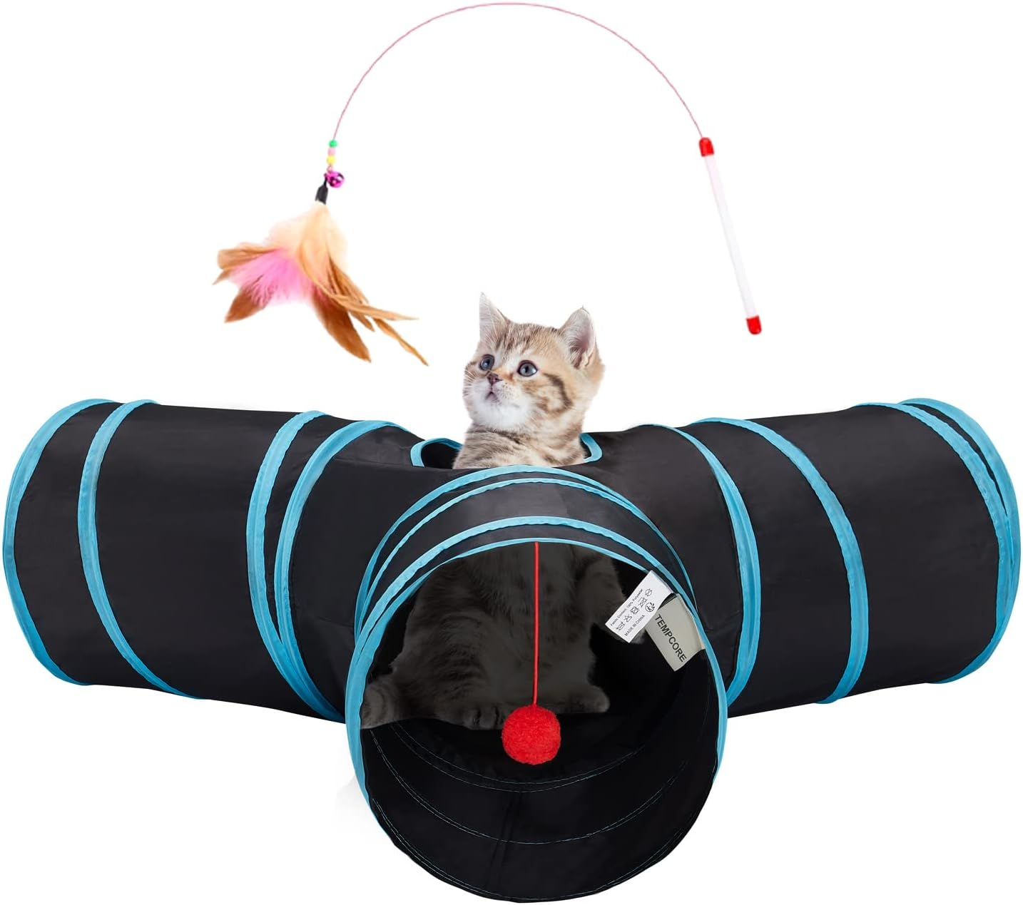 Cat Tunnel Tube Toys 3 Way Collapsible