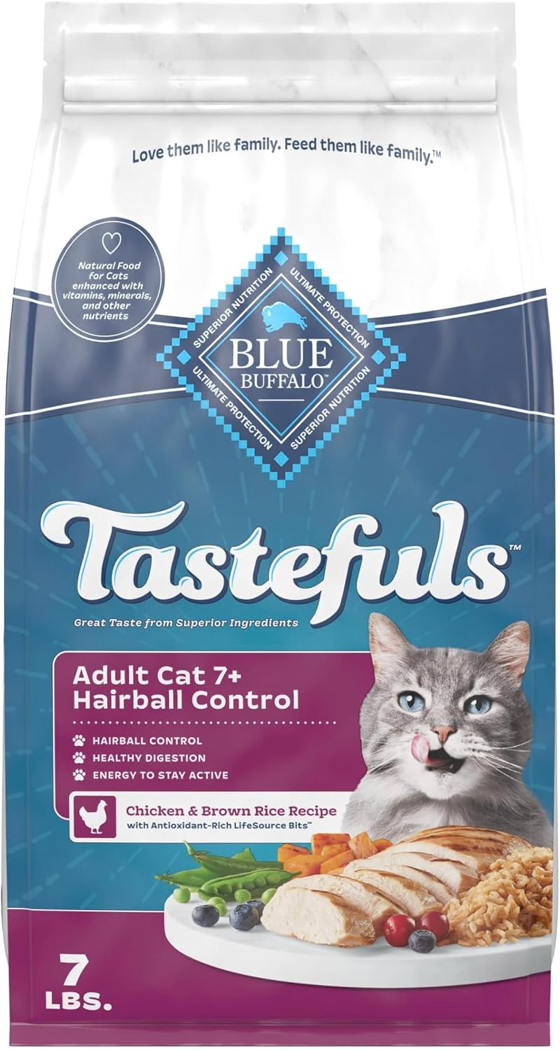 Blue Buffalo Chicken Senior Hairball Control Dry Cat Food