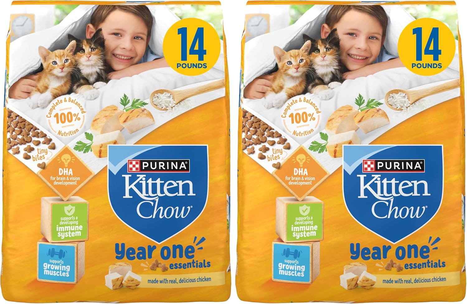 Purina Kitten Chow Year One Essentials with Real Chicken