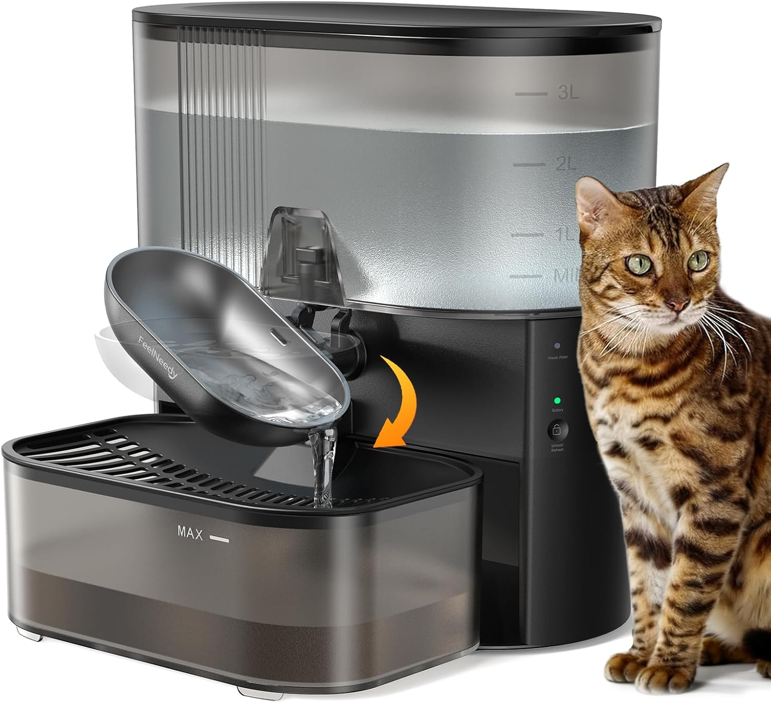 Wireless Cat Water Fountain No Filters